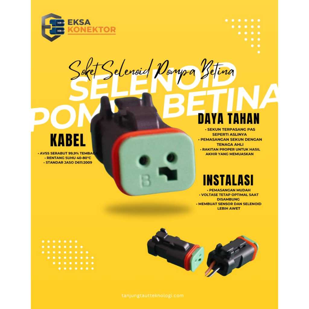 Jual Harga Termurah Soket Socket Connector Selenoid Valve Komatsu ...