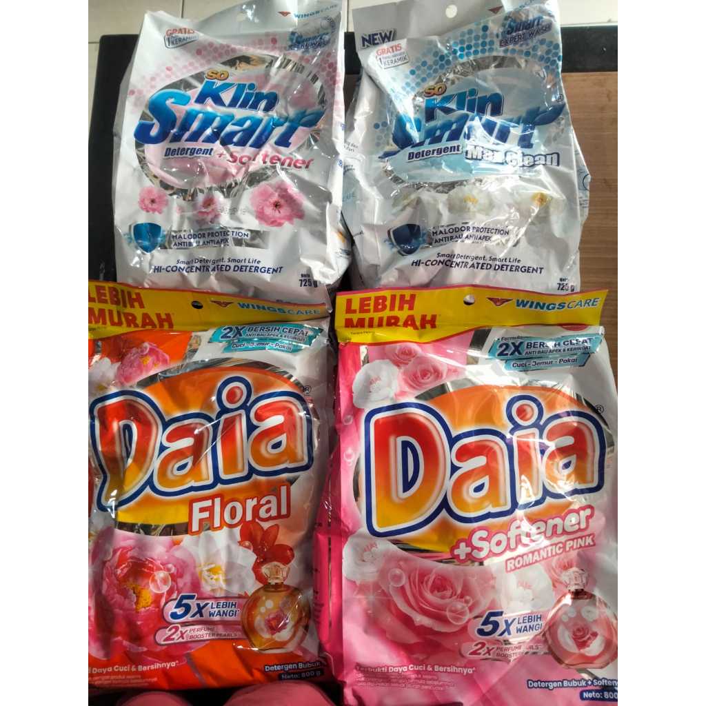 Jual Daia/smart Detergen Bubuk Murah,daia 800gr,smart 725gr gratis ...