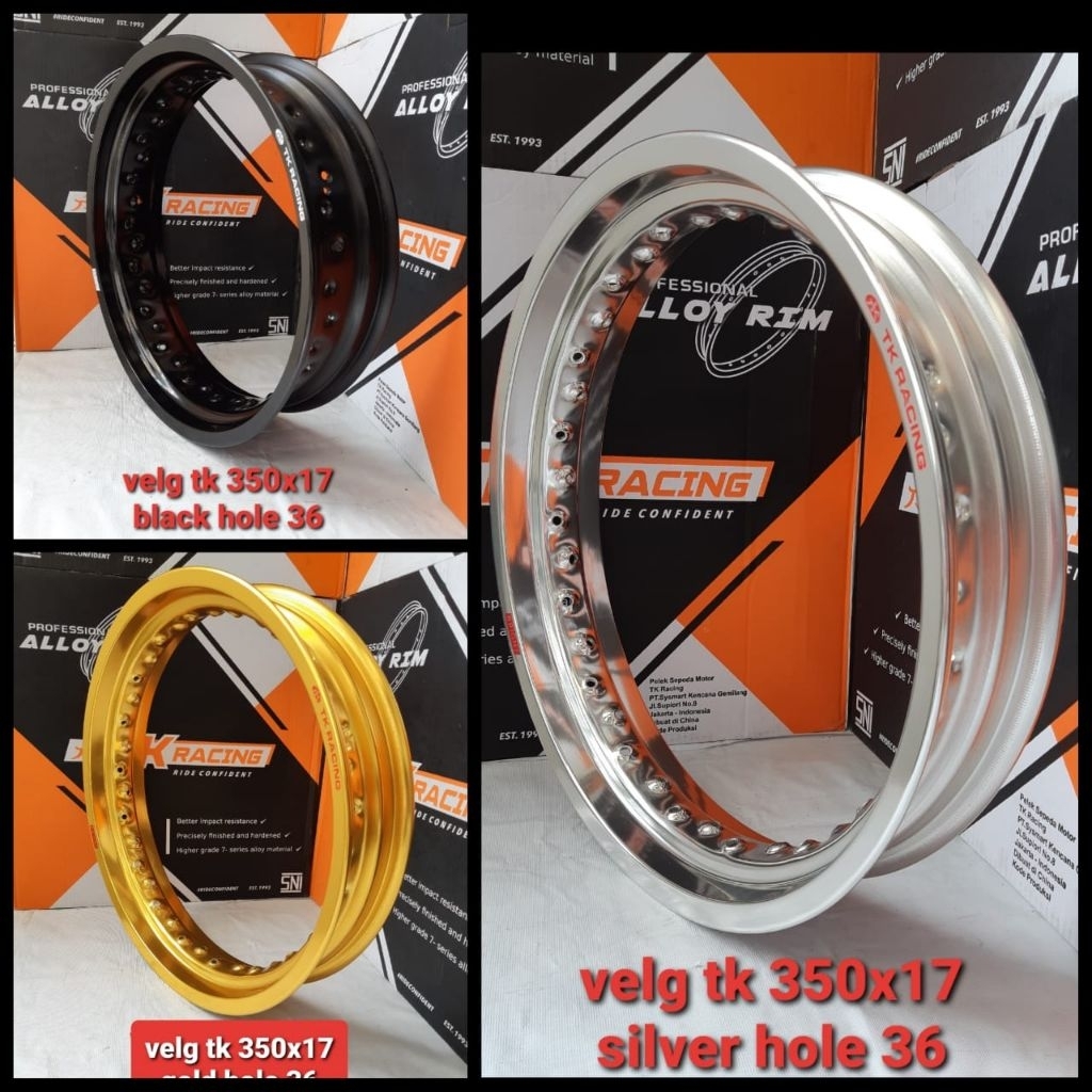 Jual VELG TK RACING 350 x 17 HOLE 36 PER 1 PCS ( SATUAN ) ORIGINAL TK ...
