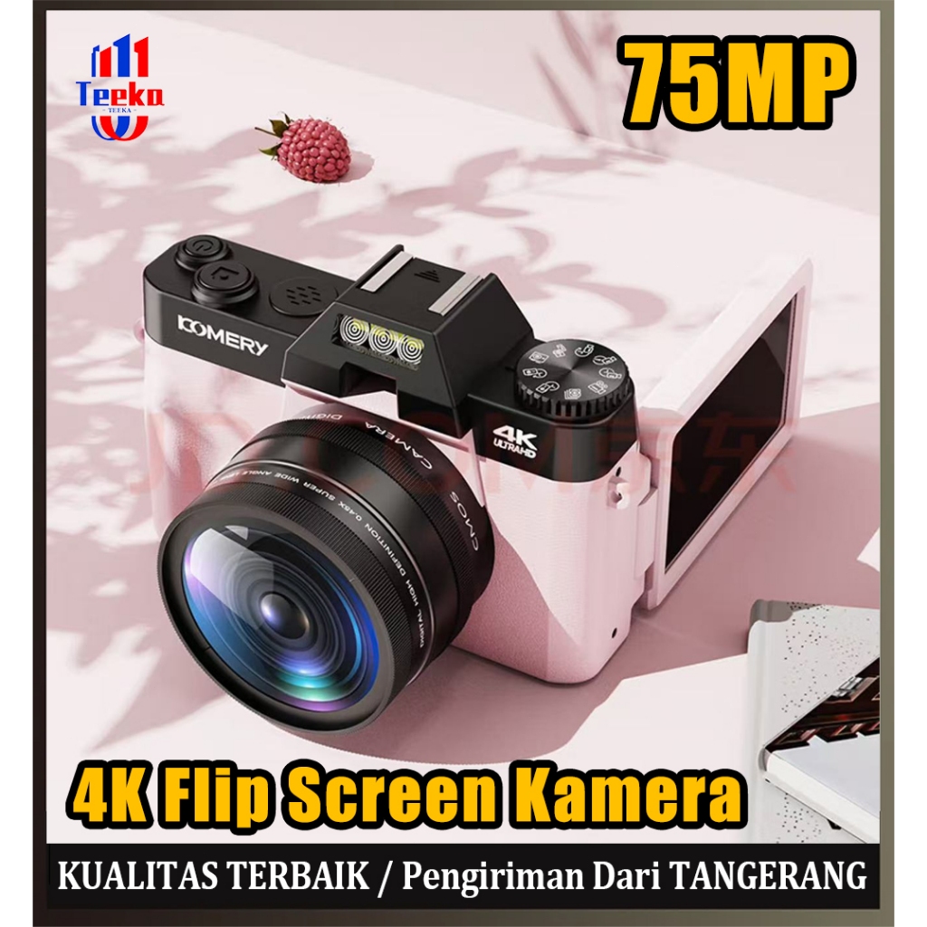 Jual TEEKA R10 Kamera Digital 75MP 4K Vlog Wifi Kamera Retro Kamera ...