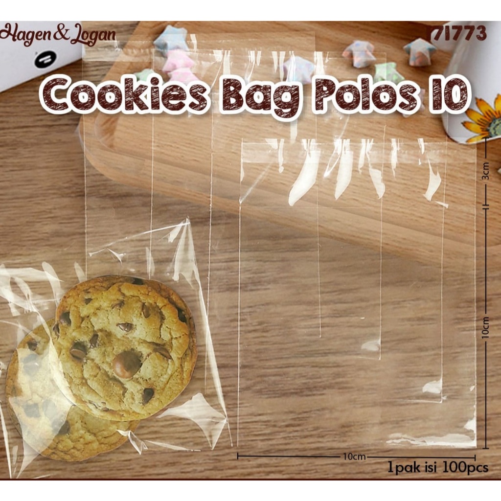 Jual PLASTIK OPP ISI 100LBR BENING DENGAN SEAL PEREKAT U/ COOKIES ROTI ...