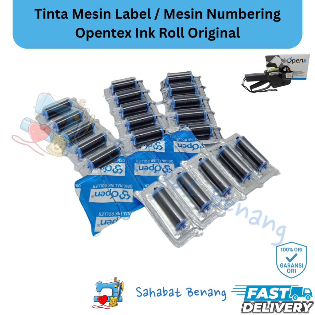 Jual OPENTEX Tinta mesin Numbering/Ink Roll OPENTEK (harga per lembar ...