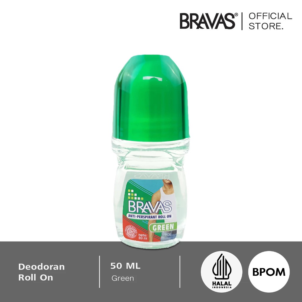 Jual BRAVAS Roll On Deodoran Pria 50 ML Anti Keringat/Lengket/Noda ...