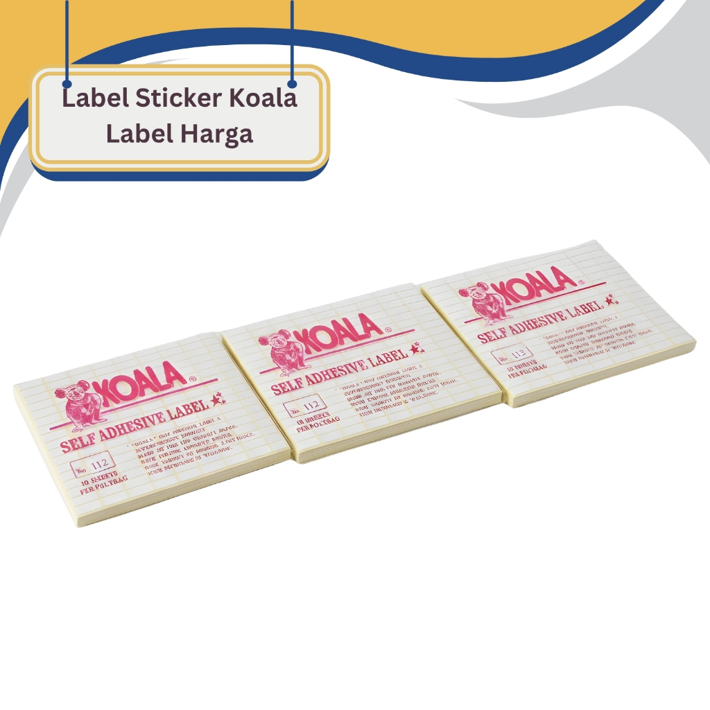 Jual Koala Label Sticker Koala No. 103 dan No. 112 Isi 10 Lembar Label ...