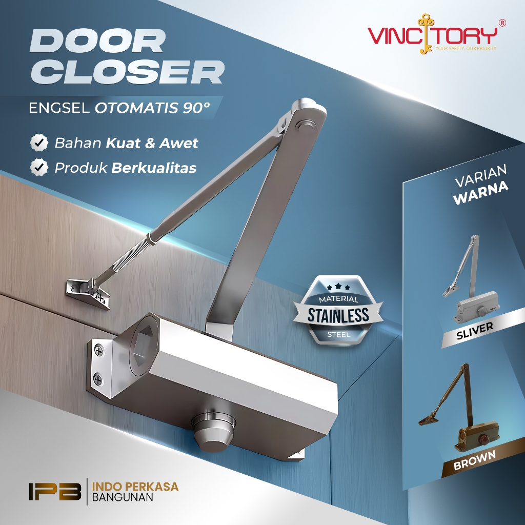 Jual Vincitory Door Closer Penahan Pintu Penutup Pintu Otomatis Hold ...
