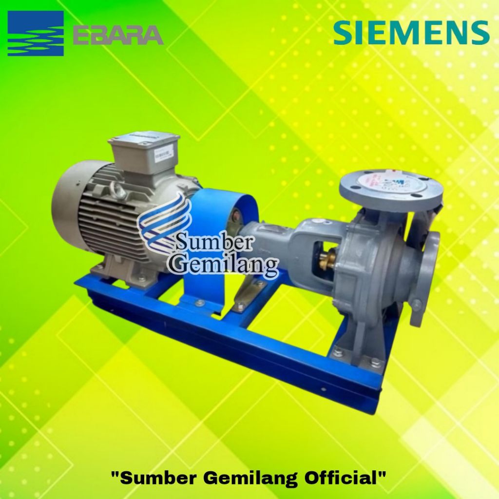 Jual POMPA EBARA 65×50 FSHA MS MOTOR SIEMENS 5,5KW 7,5HP 3PHASE 2POLE ...