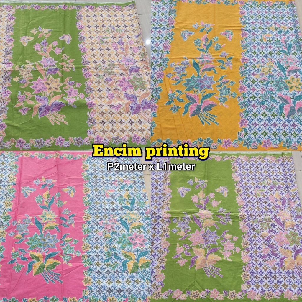 Jual KAIN BATIK PRINTING MOTIF ENCIM / KAIN BATIK ENCIM 2 x 1 meter ...