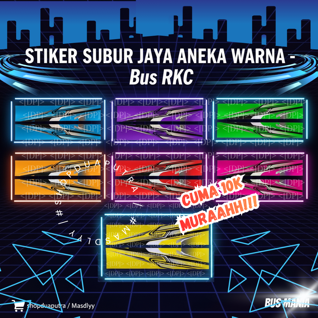 Jual Stiker LIVERY MINIATUR Bus RKC - SUBUR JAYA | Shopee Indonesia