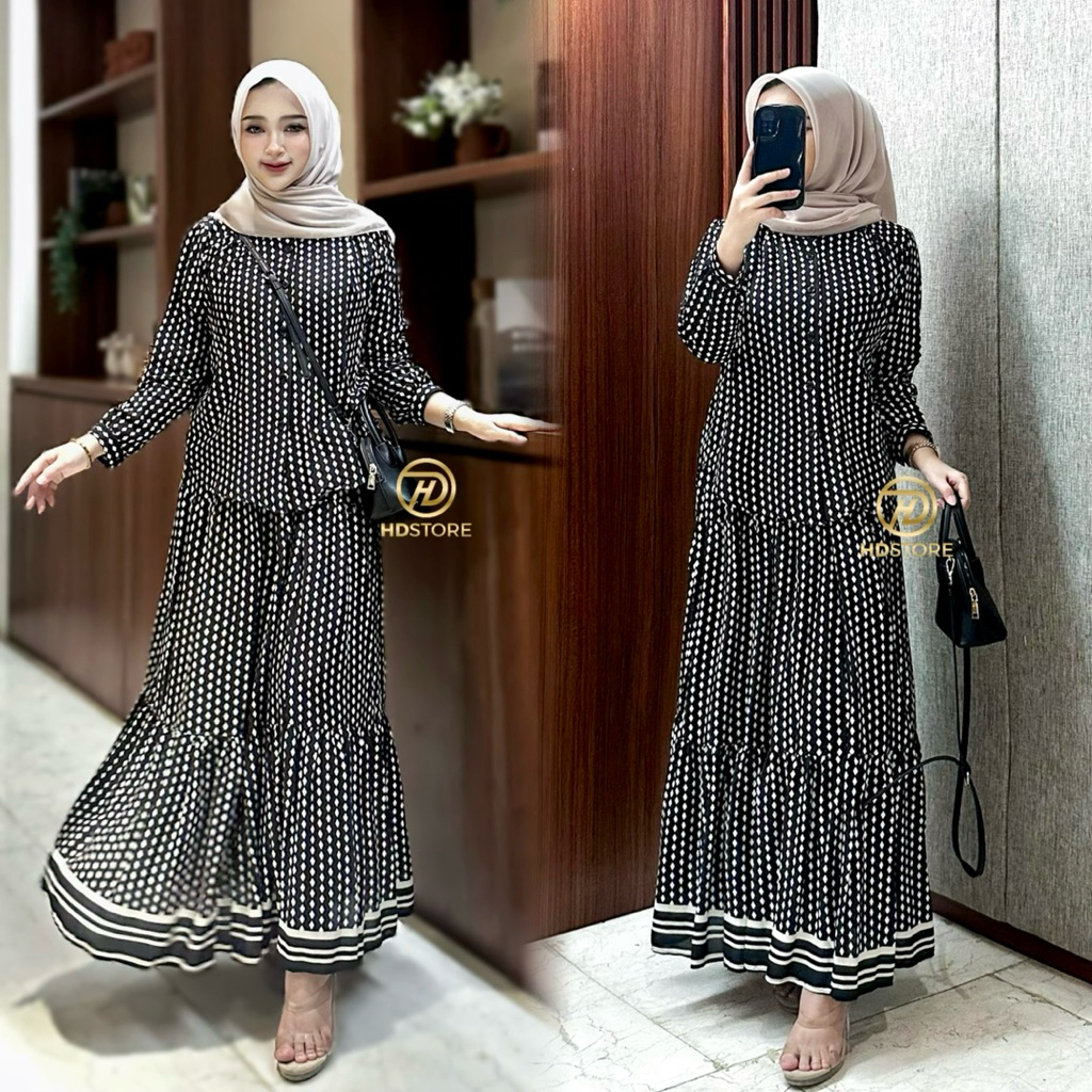 Jual Oneset Rok Rayon - Claudia Set Rok 2in1 Bahan Rayon Motif Setelan ...