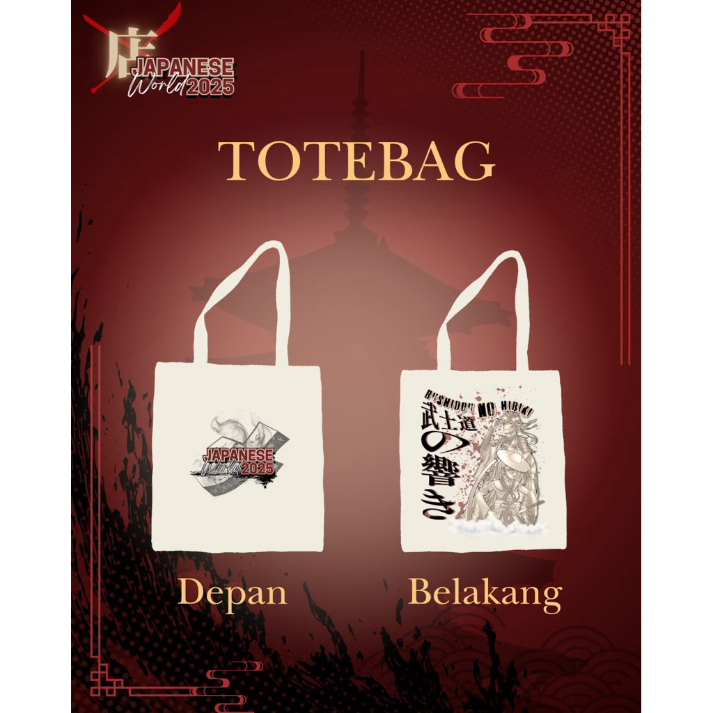 Jual TOTEBAG BUSHIDO - Official Merchandise Japanese World 2025 ...