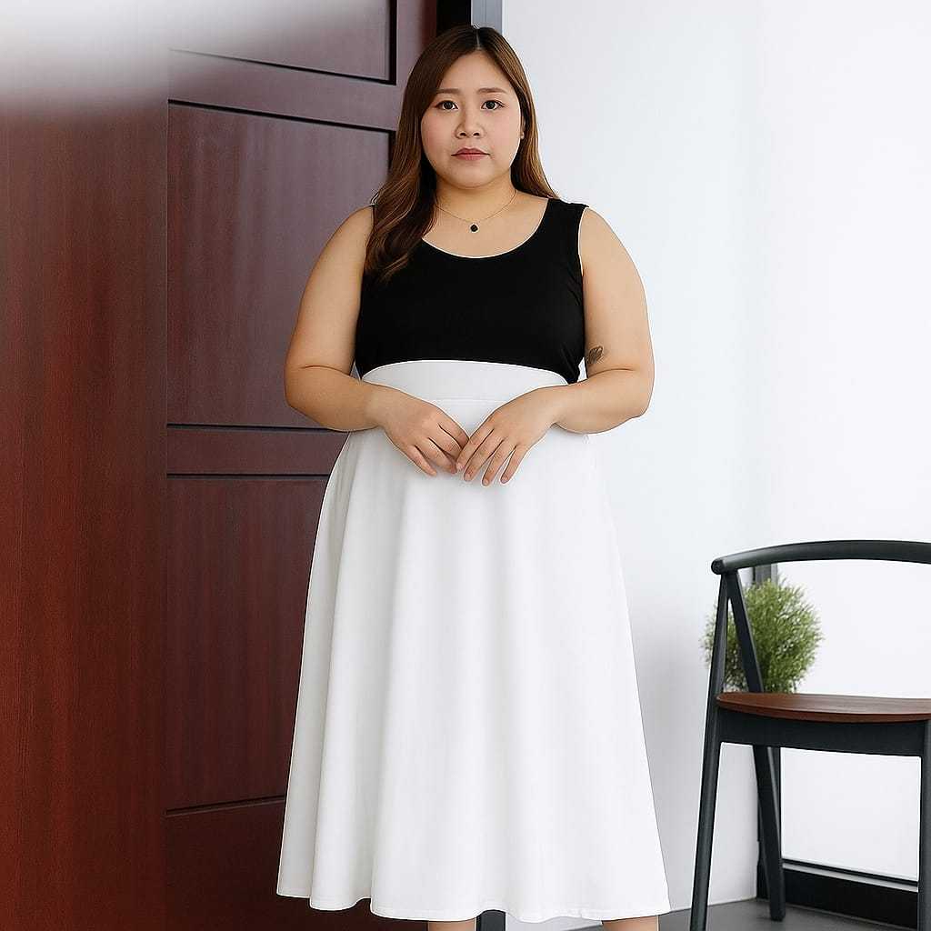 Jual Rok A Line Scuba Jumbo / Rok Jodha Scuba | Shopee Indonesia