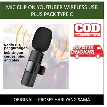 Mic Clip On Youtuber Wireless Usb Plus Pack Type C Mic Youtuber Bluetooth