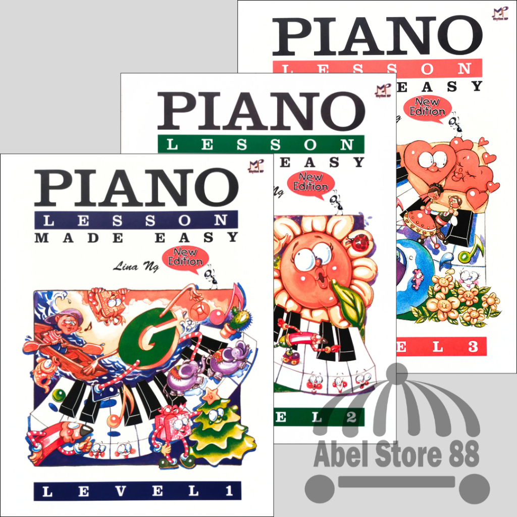 Jual Buku Belajar Piano Pemula Anak Piano Lesson Made Easy Level 1/2/3 ...