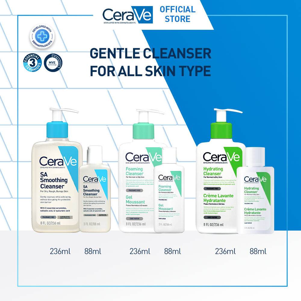Jual CeraVe Gentle Facial Cleanser for All Skin Types - Cleanser Wajah ...