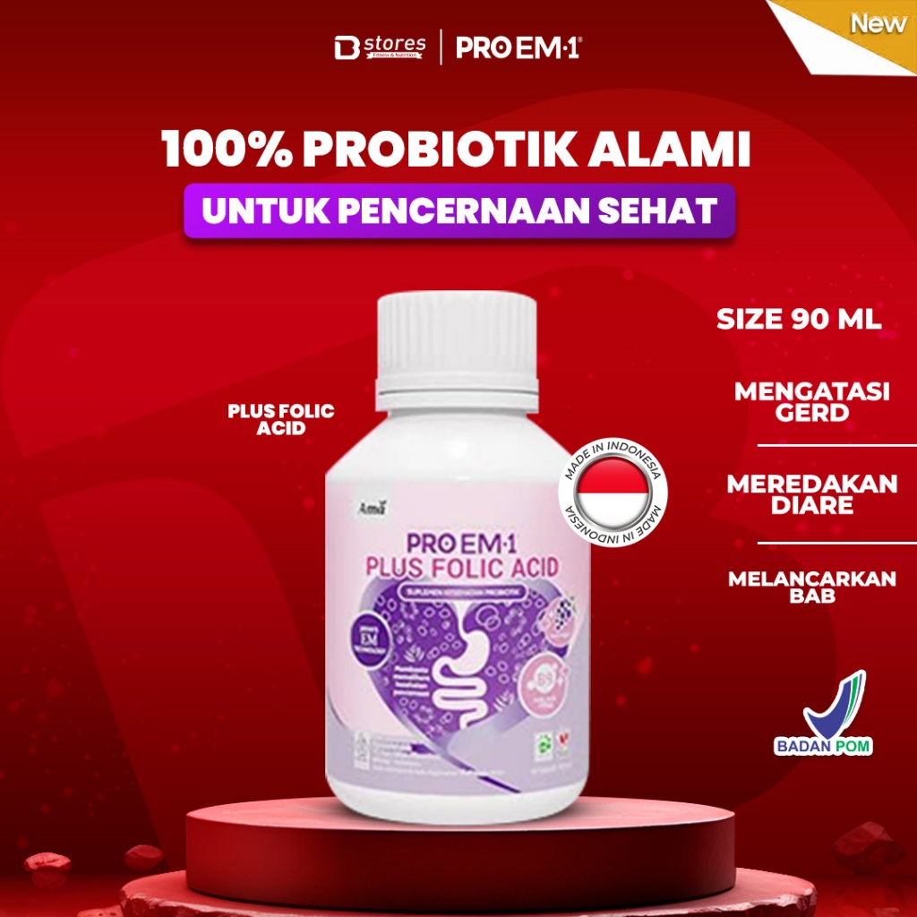 Jual PRO EM1 Plus Folic Acid 90ml Pregnancy & Breast-Feeding Supplement ...