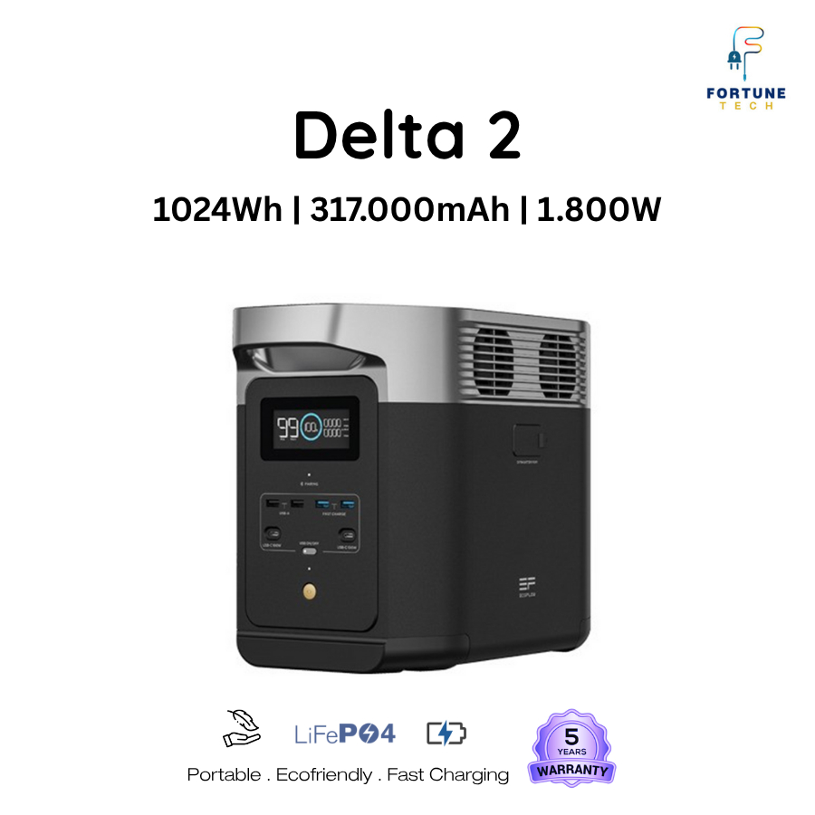 Jual DELTA 2 1024Wh 1800W Power Station Solar Generator LFP Camping ...
