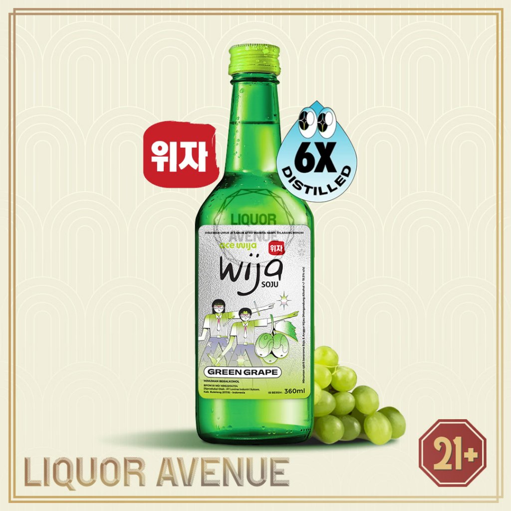 Jual WIJA Soju Green Grape Anggur Less Hangover 360ml | Shopee Indonesia