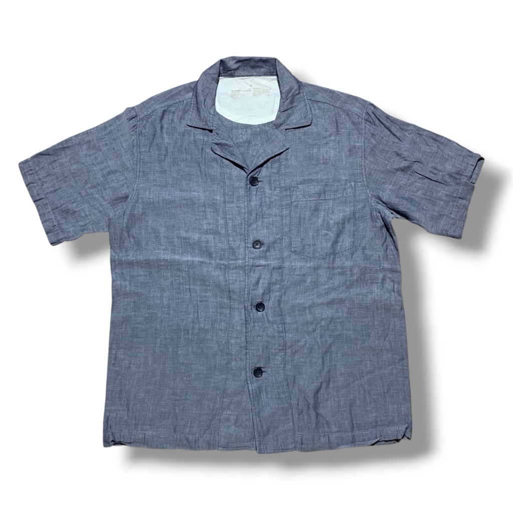 Jual Muji Japanese Brand Open Collar Linen Buttom Shirt | Shopee Indonesia