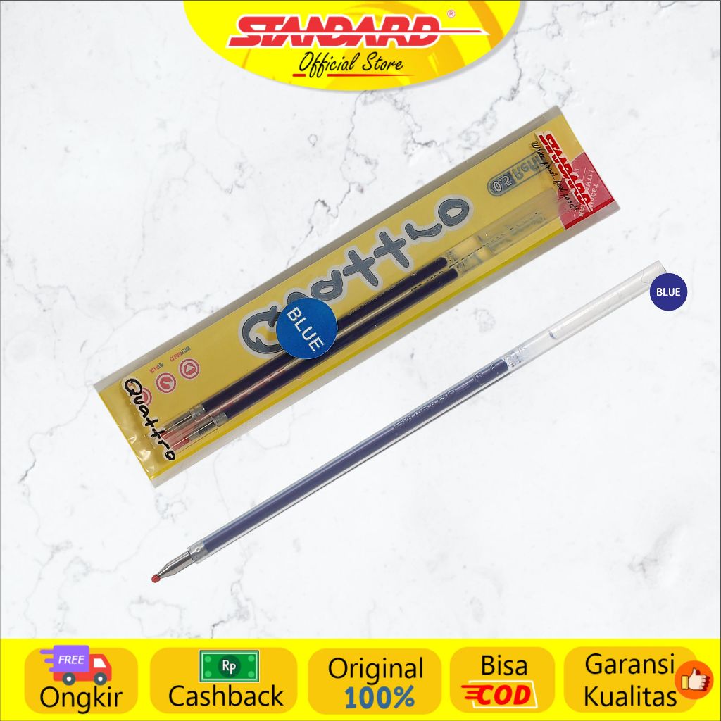 Standard - Refill Pulpen Quattro 0.5  / 0.7 - Gel  ( Isi Pulpen / Pena / Ballpoint ) (8)