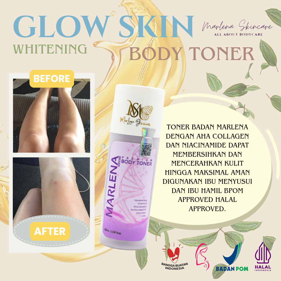 TONER BADAN MARLENA INJEKSI WHITENING STRONG BODY TONER [ ecer 1 pcs ]