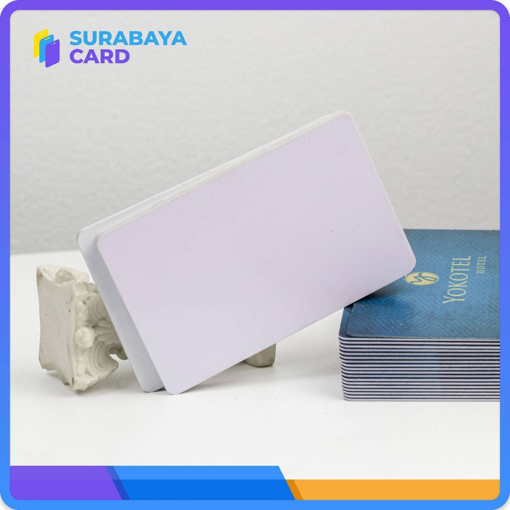 Jual blank id card 13,56 Mhz RFID s50 1K Thermal Ribbon Kartu Polos PVC ...