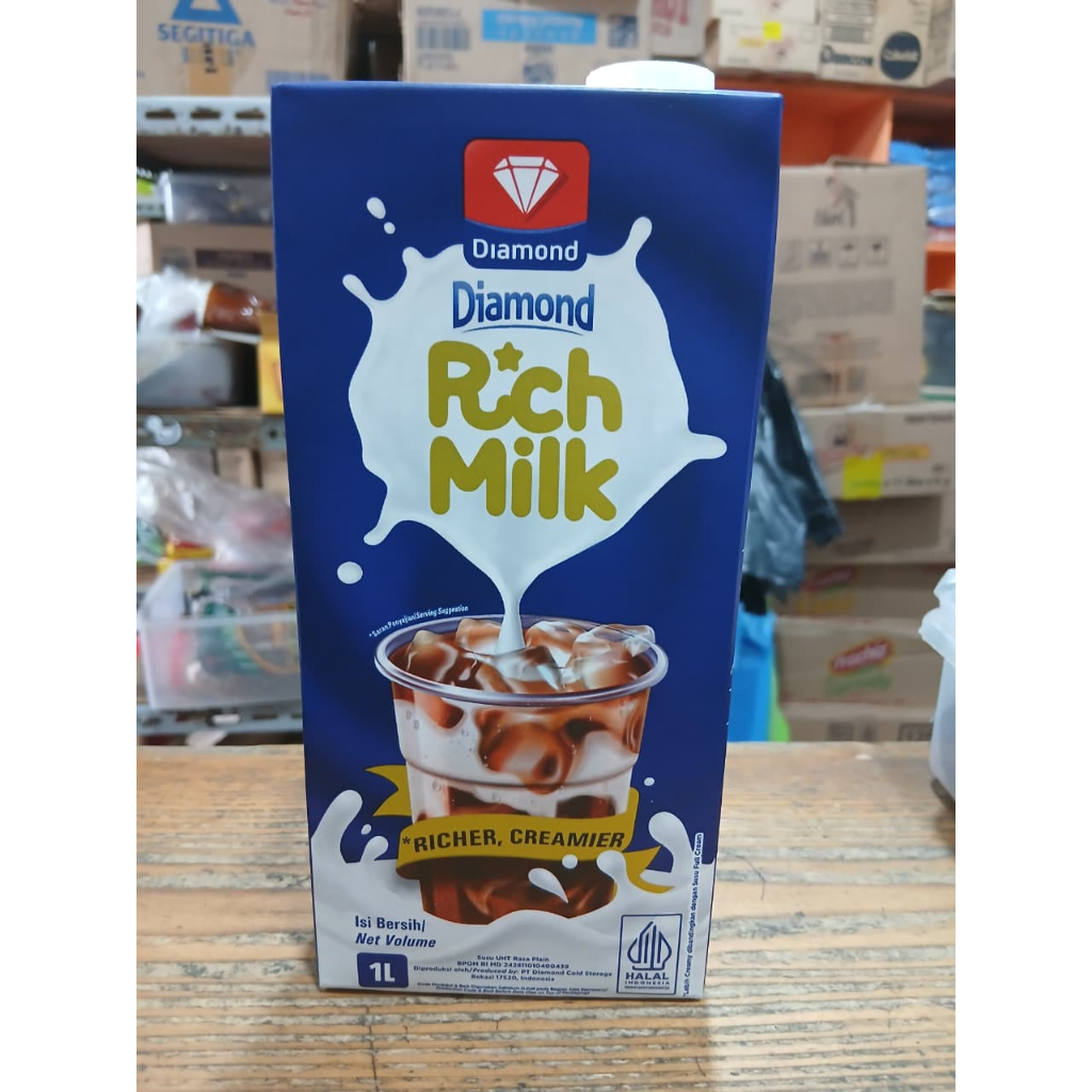 Jual DIAMOND RICH MILK 1 DUS 1 LITER UHT | Shopee Indonesia