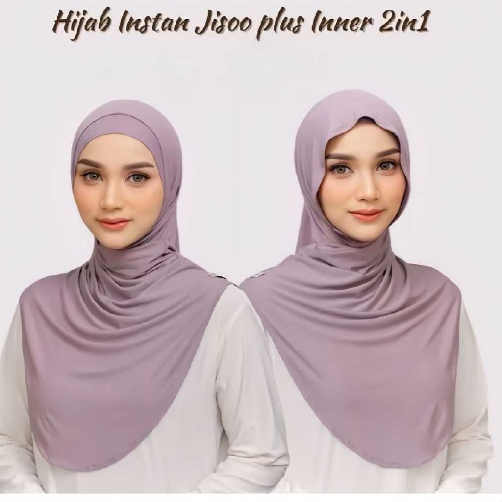 Jual Hijab Pashmina Instan Meleyot Rayon Jisoo Kerudung Instan Plus ...