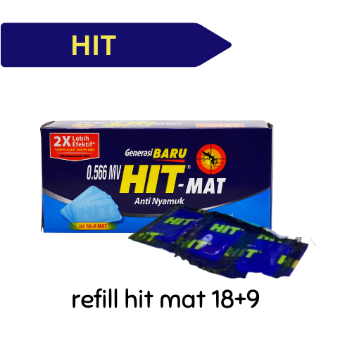 Jual OBAT NYAMUK HIT MAT 18 + 9 LEMBAR ISI ULANG REFILL HIT MAT ...