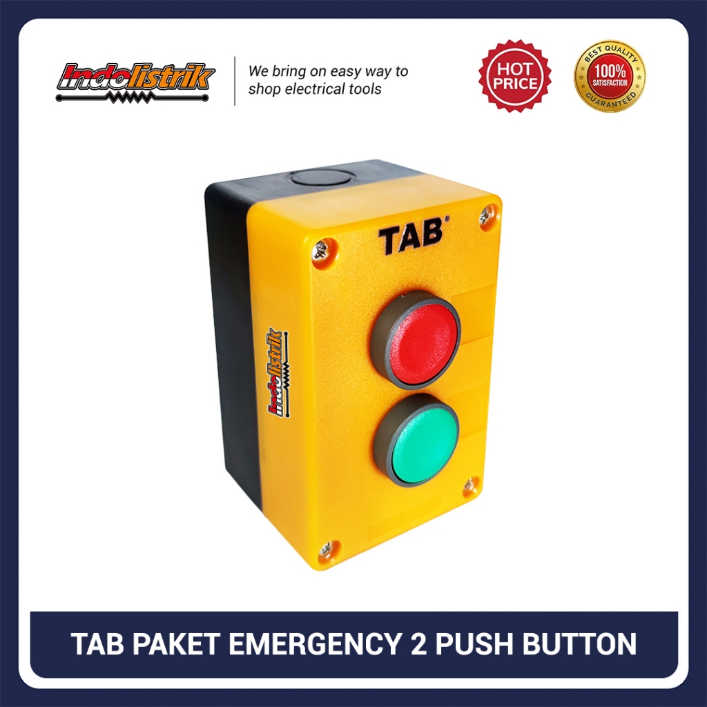 Jual Paket Emergency Push Button TAB – Tombol Merah dan Hijau + Box ...