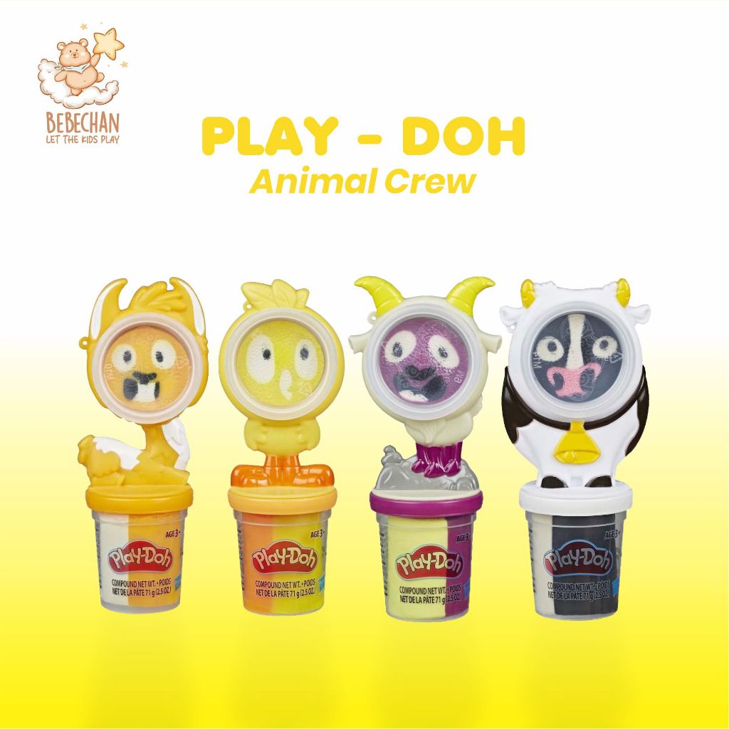 Jual BEBECHAN - PlayDoh Animal Crew Can Pals Mainan Cetakan Lilin Clay ...