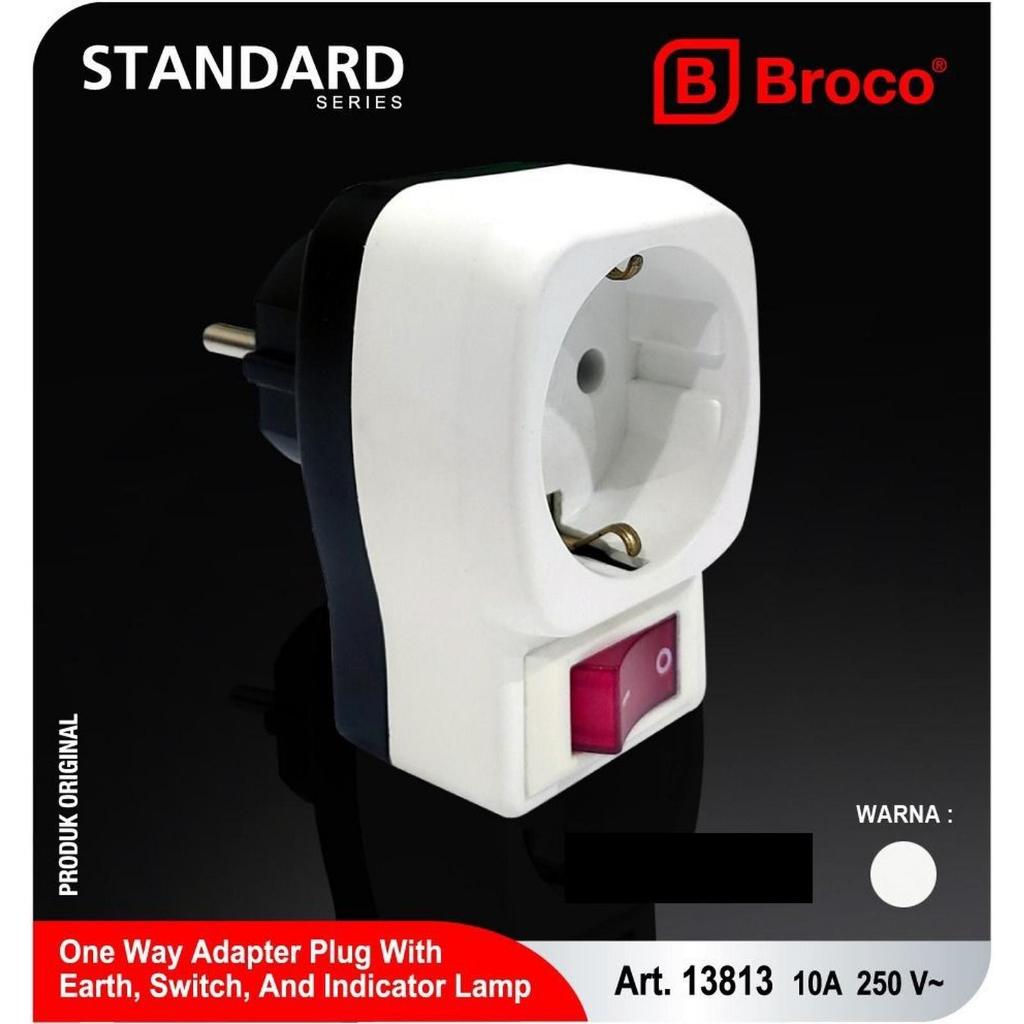 Jual BROCO 13813 STOP KONTAK BROCO 1 LUBANG + STEKER + SAKLAR BROCO ...