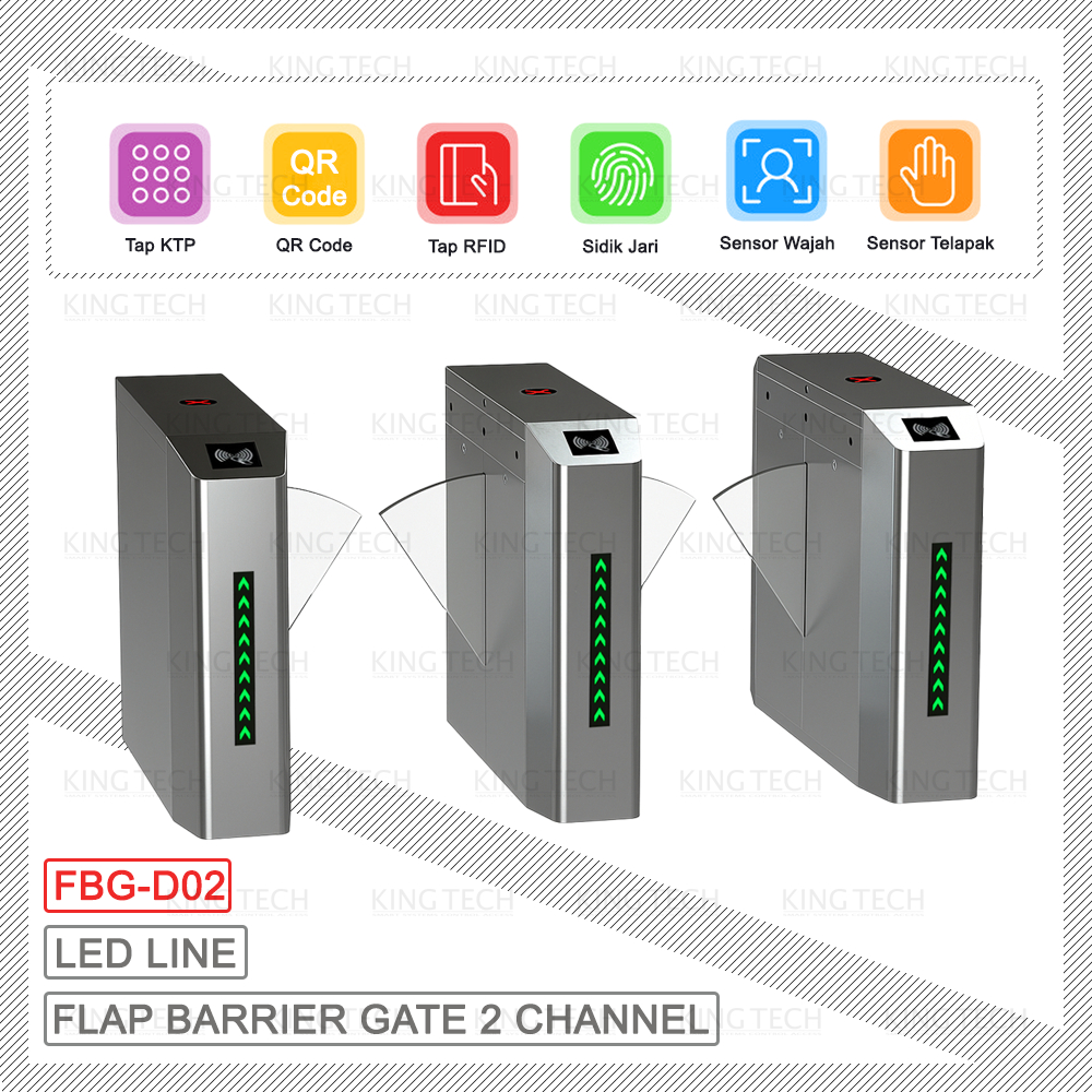 Jual Flap Barrier Gate Turnstile Double Automatic Control Access / Flap ...