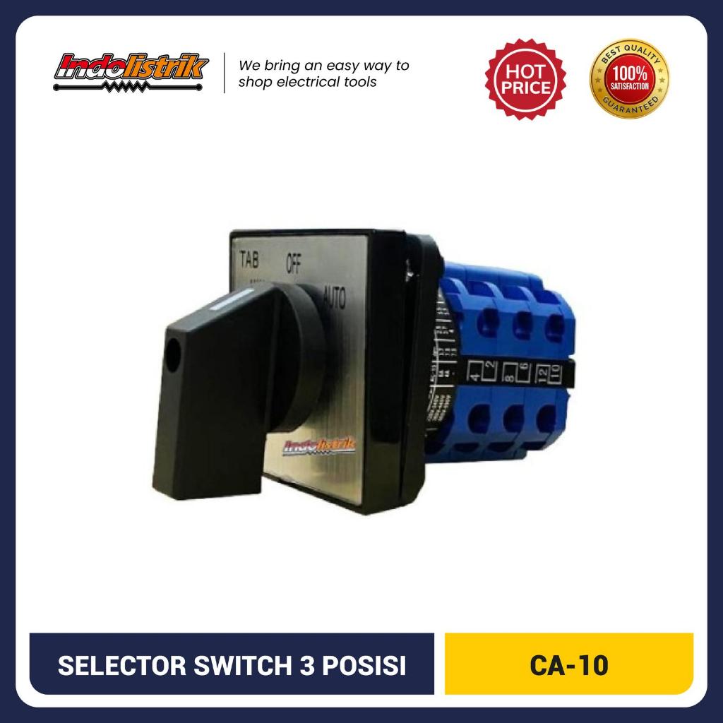 Jual Selector Switch 3 Posisi Manual Off Auto 3 Pole CA-10 TAB CA10 3P ...