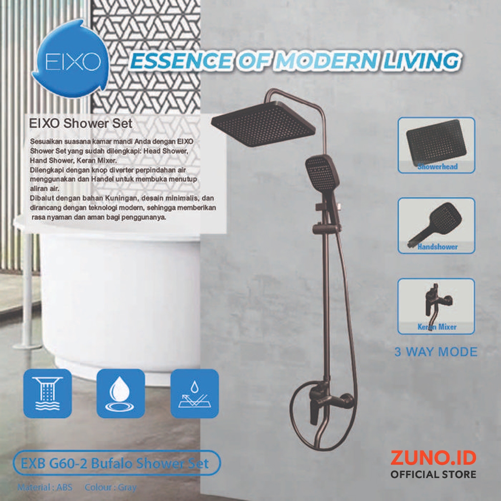 Jual ZunoID Shower Mandi Kuningan EIXO Bufalo EXB G60-2 Stainless Brass ...