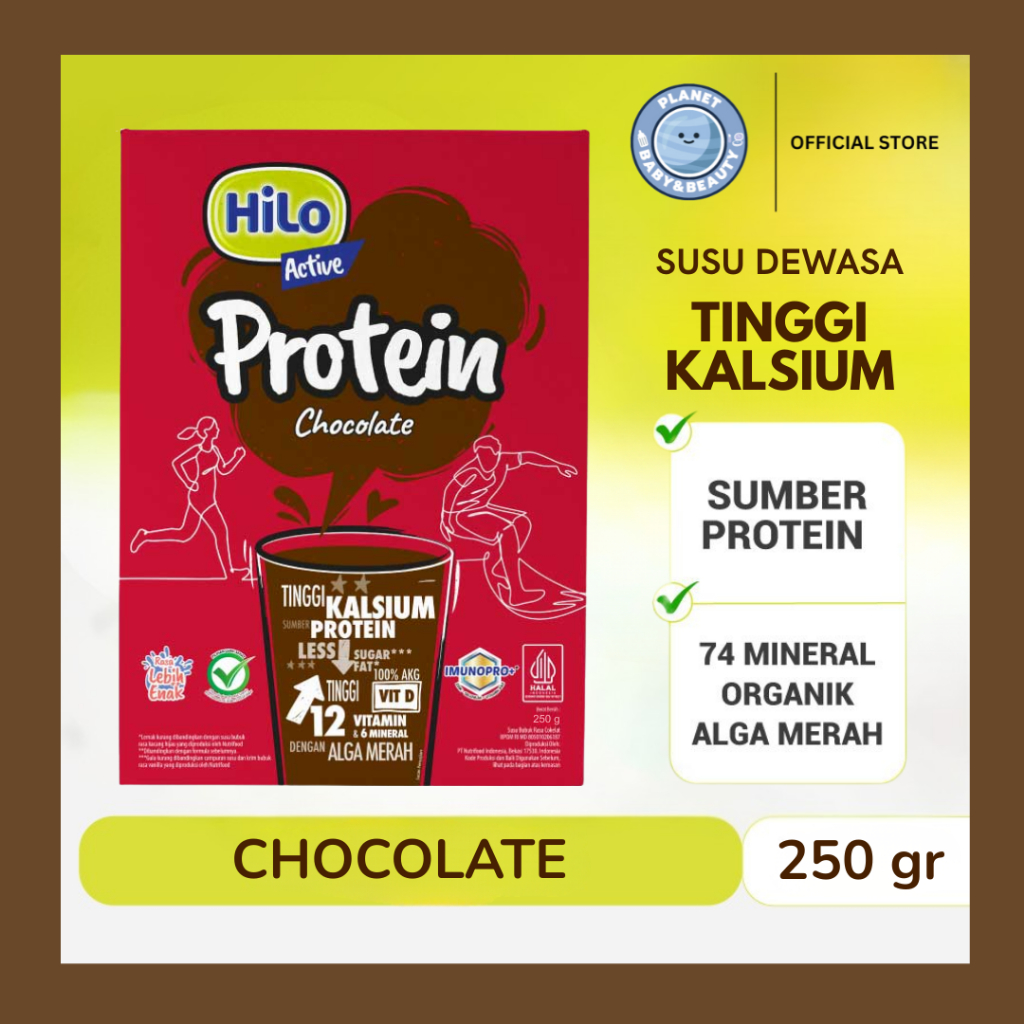 Jual Hilo Active Protein 250gr Rasa Chocolate - Susu Tinggi Kalsium ...