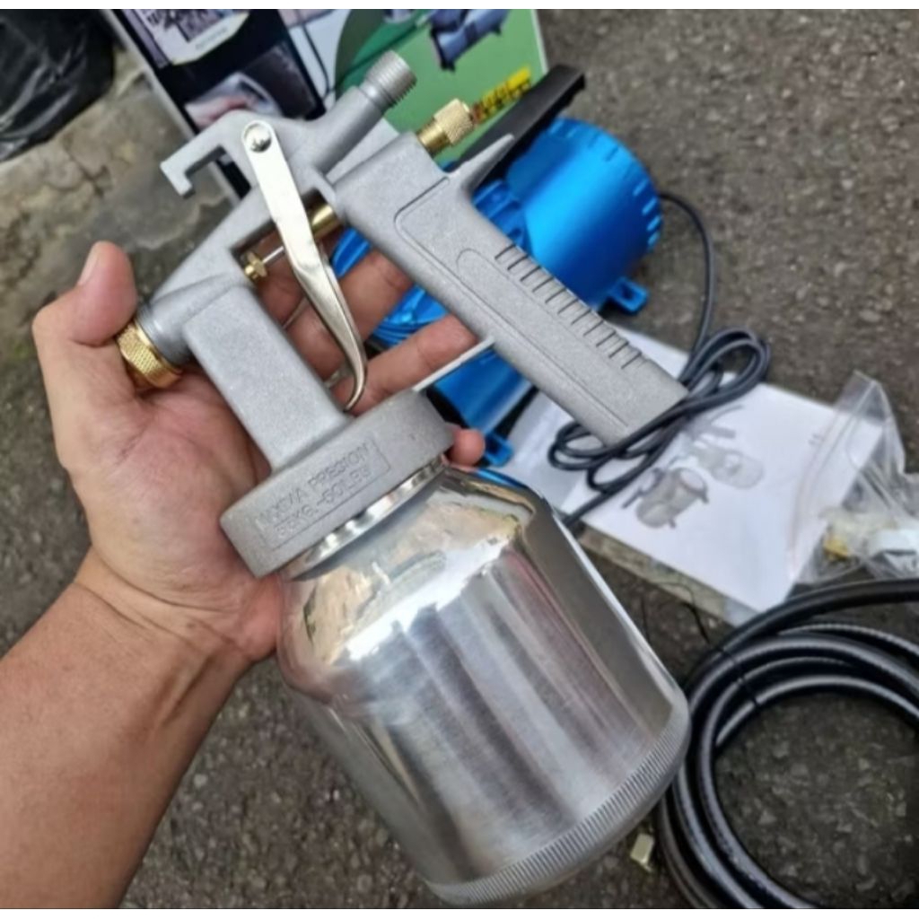 Jual Mini Air Compresor Set Spray Gun Kit Kompresor Mini Semprot Cat ...