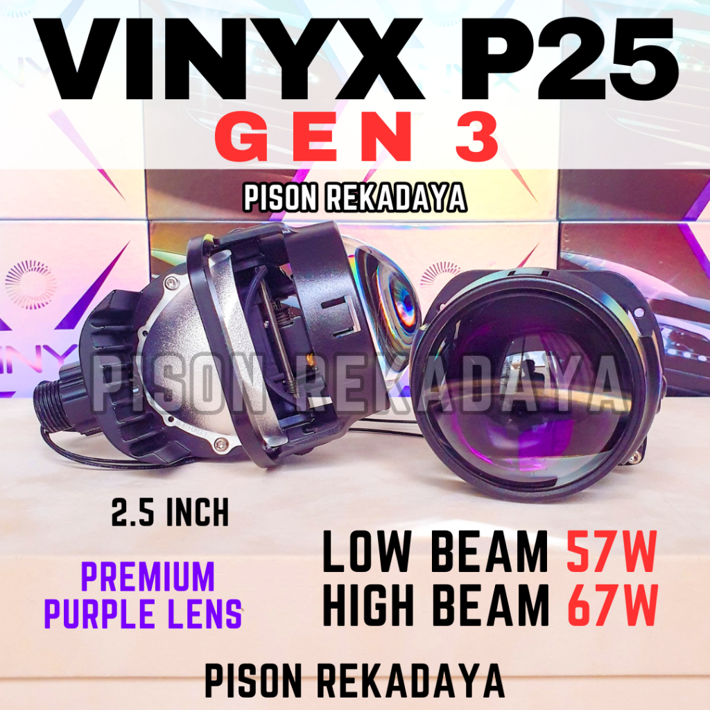 Jual Projector BILED P25 Gen 3 Proji V12 A1 Vinyx P25 Gen3 2.5 inch ...