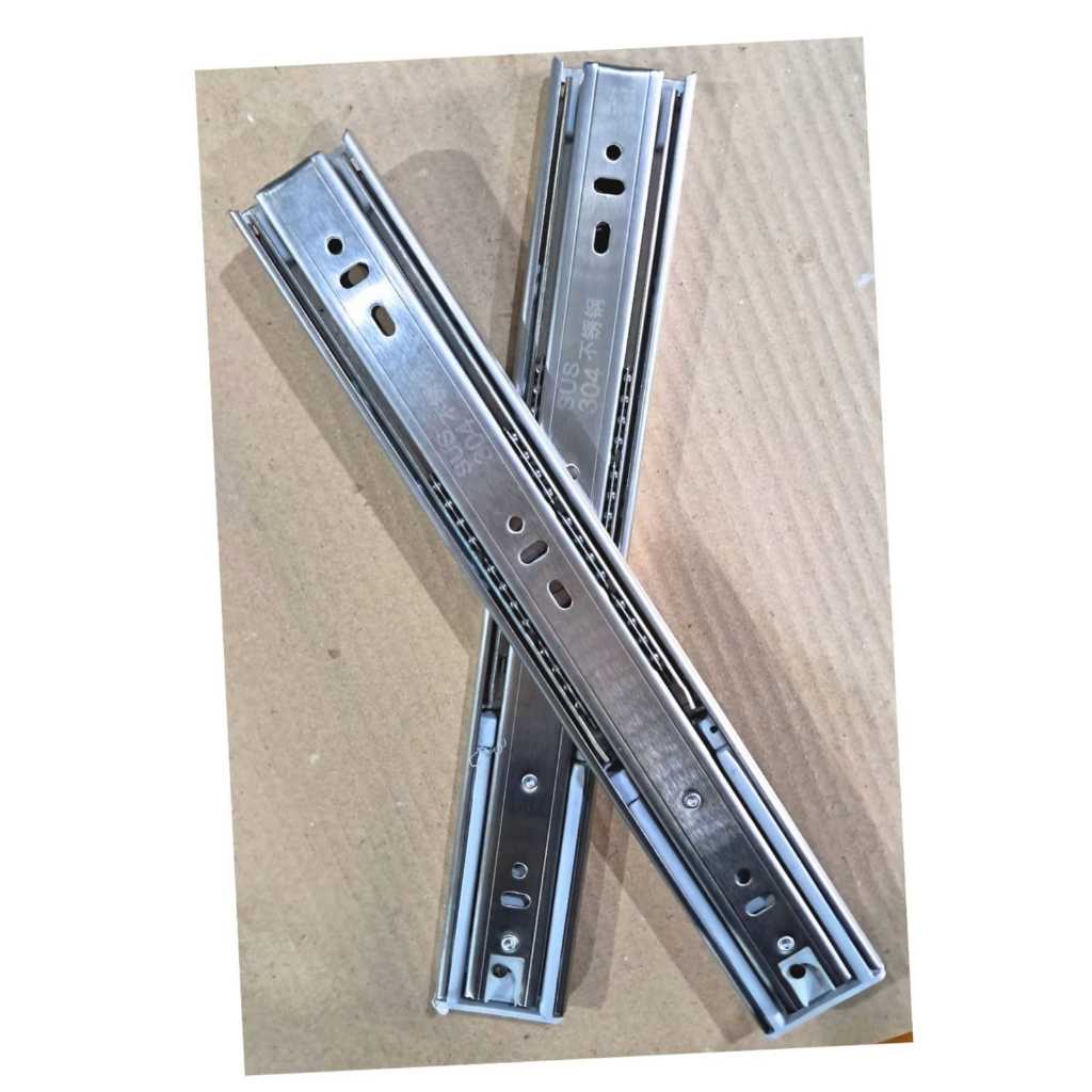 Jual Rel Laci Stainless Steel double track Soft Close / Slow Motion 30. ...