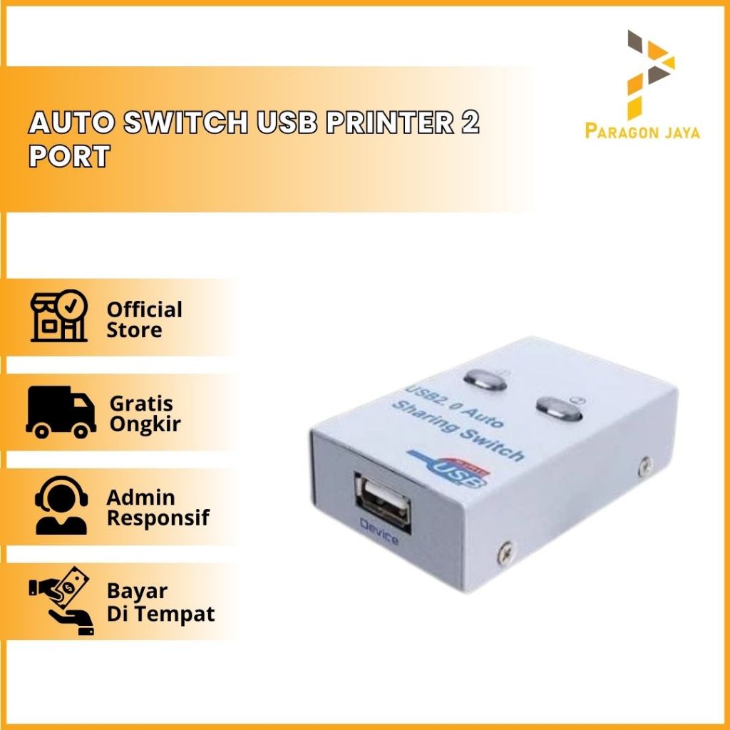 Jual Auto Switch Usb Printer 2 Port Sharing Switcher USB 2.0 Printer ...