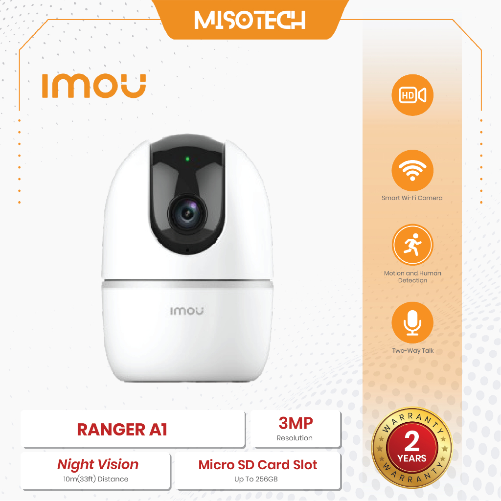 Jual IMOU Ranger A1 3MP Kamera CCTV WiFi Indoor Pan Tilt IR Babycam Two ...