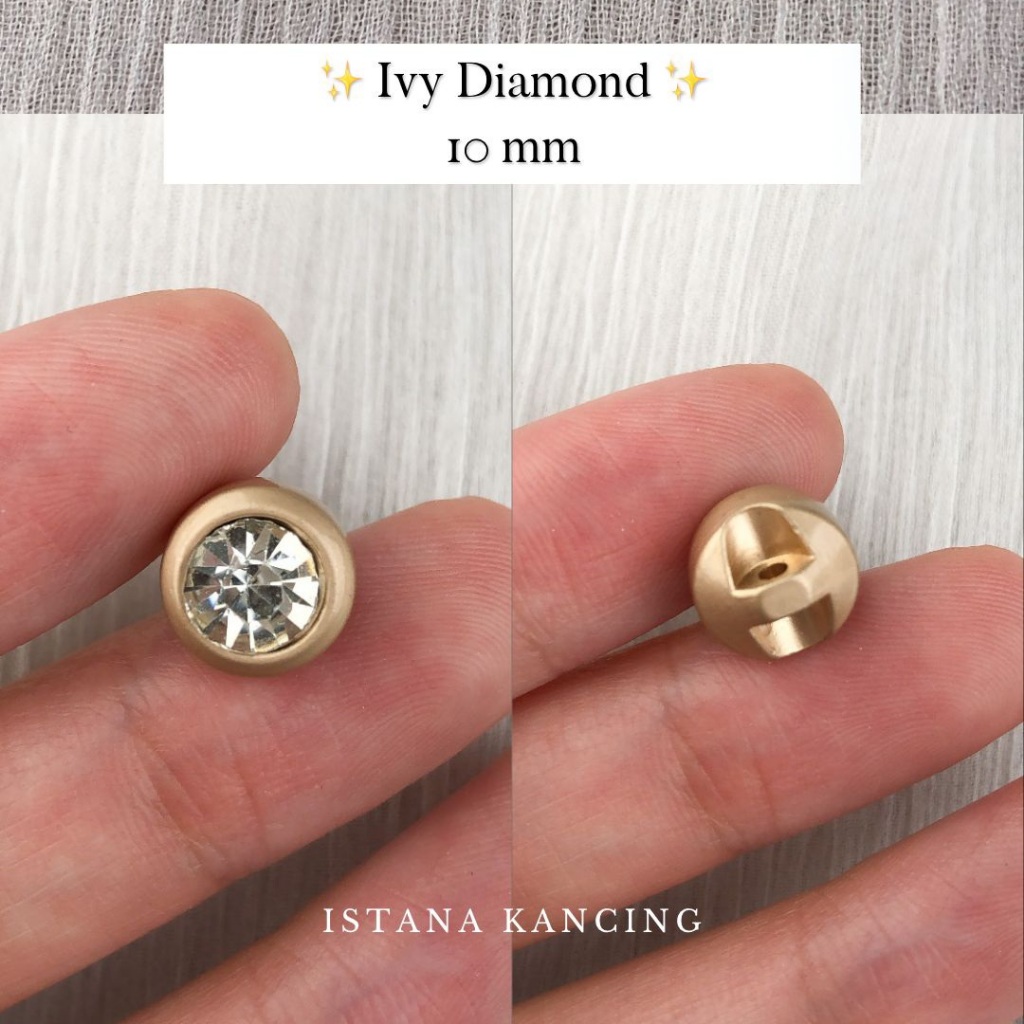 Jual Kacing Kecil Ivy Diamond 10mm | Aksesoris Kancing Lucu Mewah Unik ...
