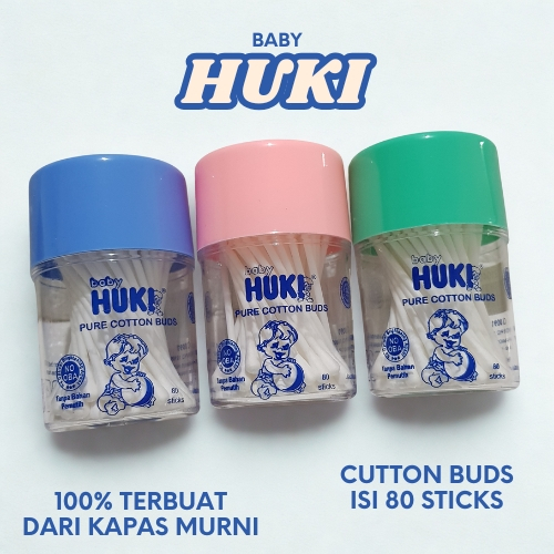 Jual Baby huki pure cotton buds kemasan tabung isi 80 sticks | Shopee ...