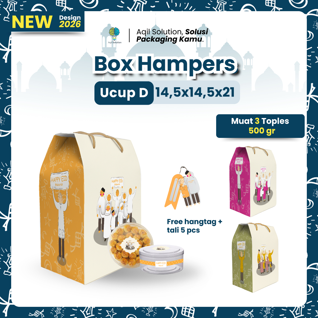Jual Ucup D (5pak) - Box hampers jinjing 3 toples 14,5x14,5x21 cm muat ...