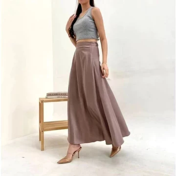 Flare Skirt Rok Lilit Satin Silk Premium Rok Wanita Masakini Korean Style HIMARI SKIRT