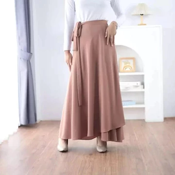 Flare Skirt Rok Lilit Satin Silk Premium Rok Wanita Masakini Korean Style HIMARI SKIRT