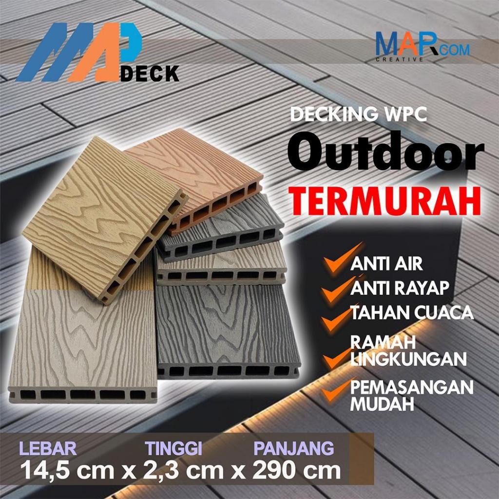 Jual MAP DECK - Lantai Decking WPC Outdoor Motif Kayu | Shopee Indonesia