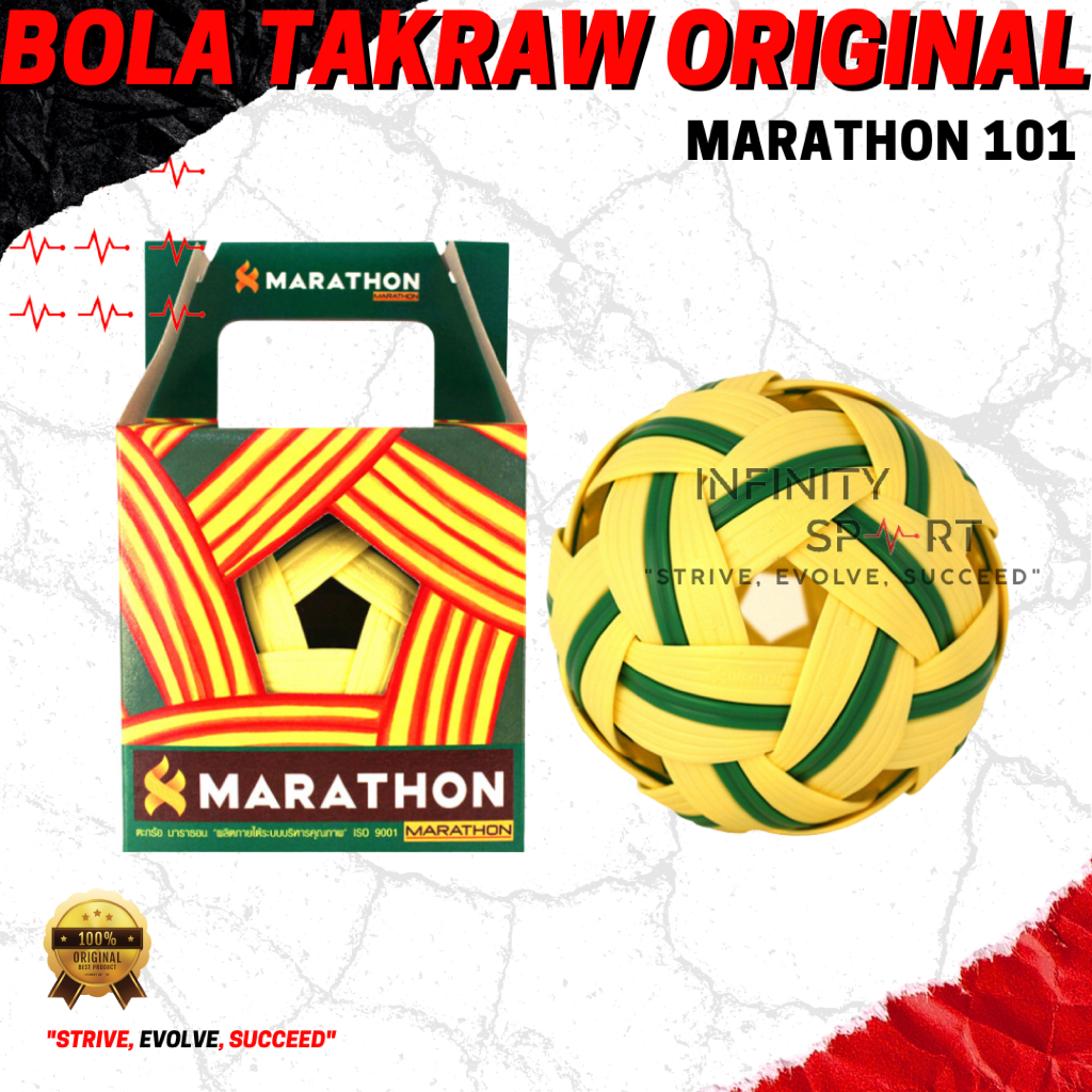 Jual Bola Takraw Marathon 101 - Bola Sepak Takraw ORIGINAL 101 MADE IN ...