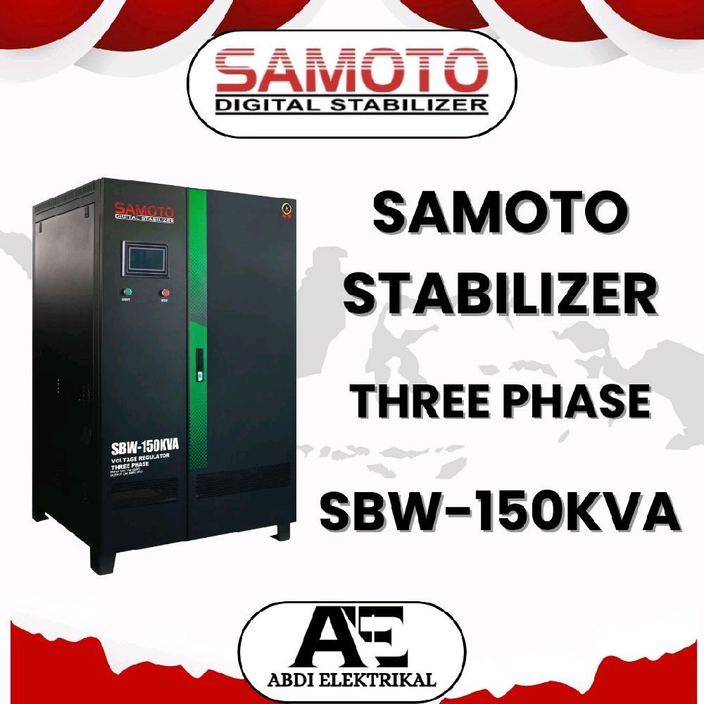 Jual SAMOTO STABILIZER SBW THREE PHASE TYPE SBW-150KVA INPUT 304V-456V ...