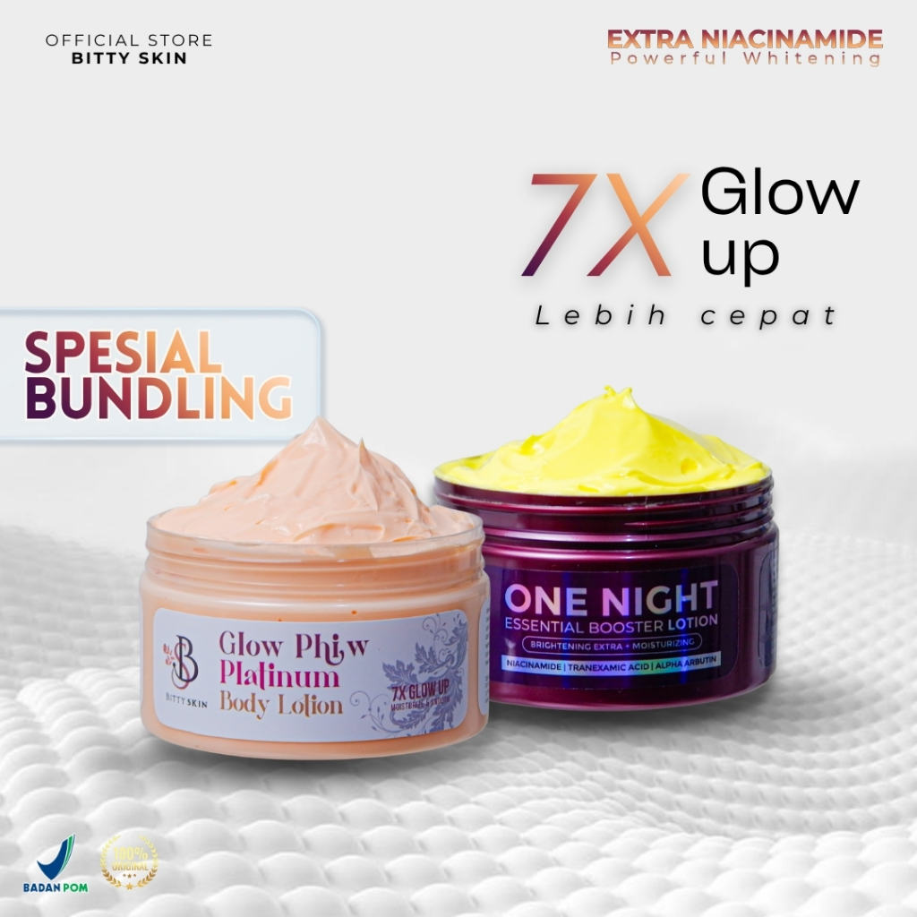 Product image BODY LOTION SIANG & MALAM | Paket Bundling isi 2 (Body Lotion & One Night Essential Booster Lotion) 1