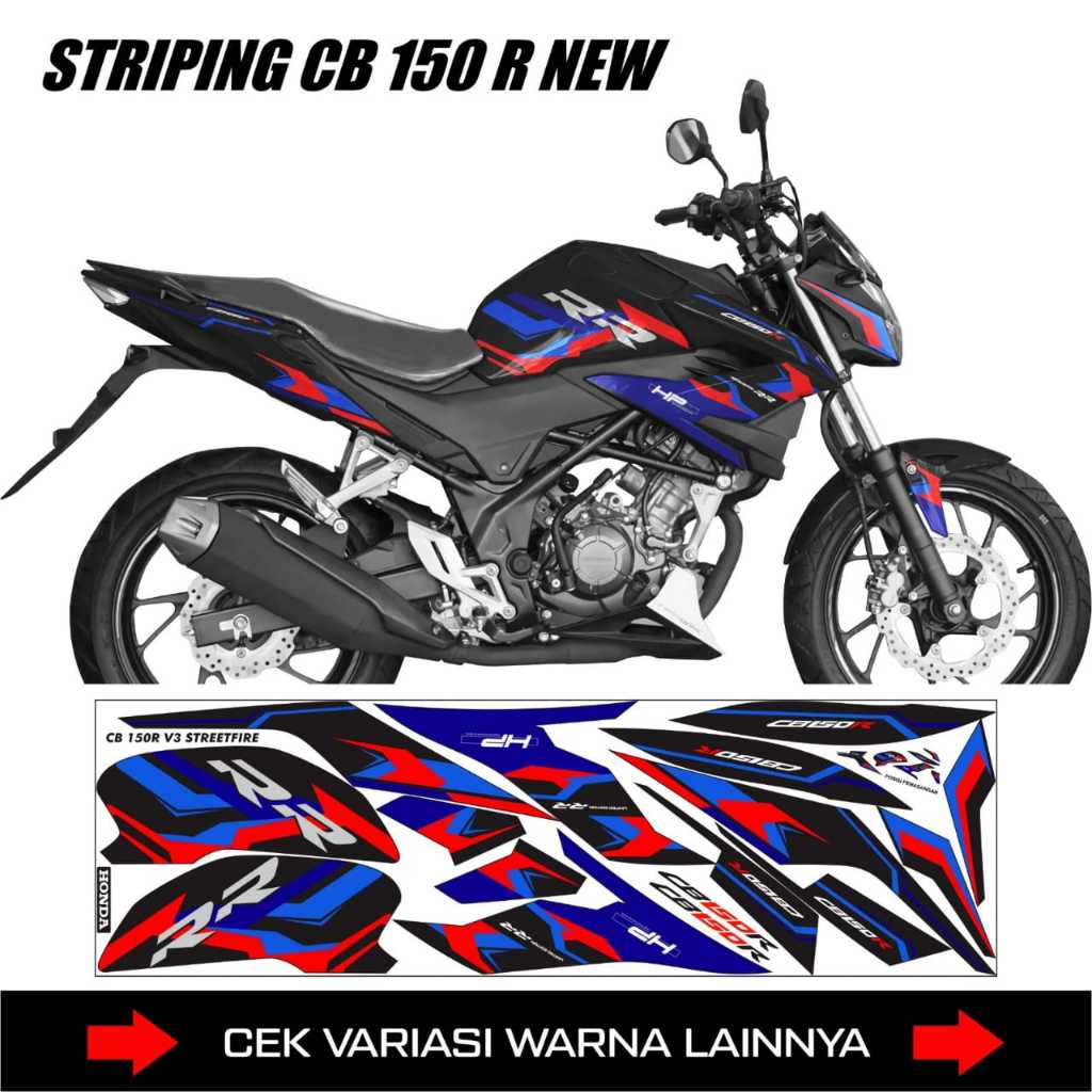 Jual STIKER STRIPING HONDA NEW CB150R FACELIFT V3 EDISI BMW / STICKER ...